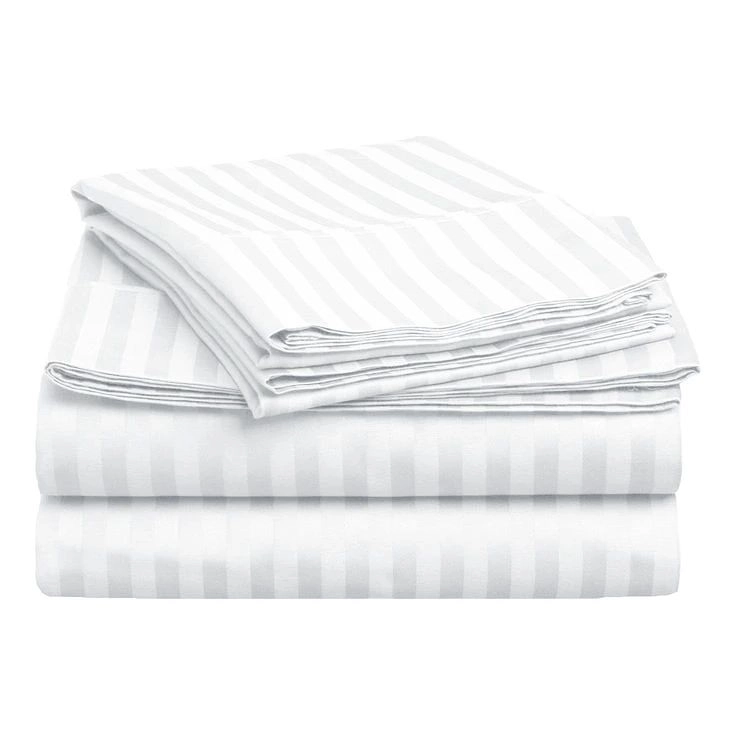 Otto Linen 83 Tel Pamuk 1 Cm Çizgili Saten Otel Nevresim